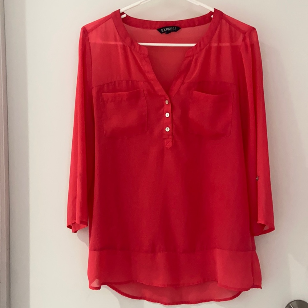 Express Coral Blouse